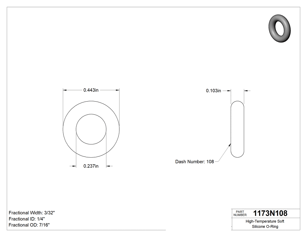 Technical drawing - 1173N108